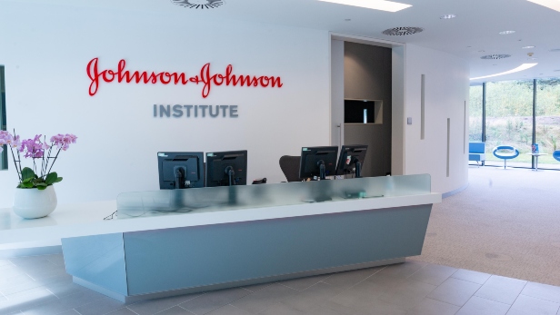 Reception area located in the J&J Institute facility in Wokingham, United Kingdom