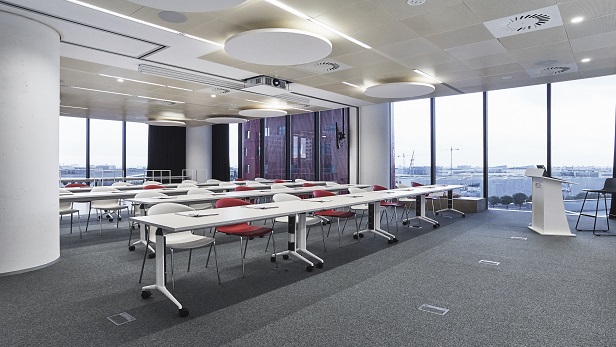 Barcelona meeting room in the Johnson & Johnson Institute Vision Experience Centre in Barcelona, Spain.