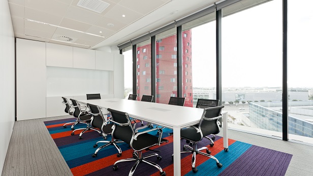 Board room in the Johnson & Johnson Institute Vision Experience Centre in Barcelona, Spain.